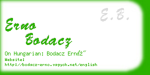 erno bodacz business card
